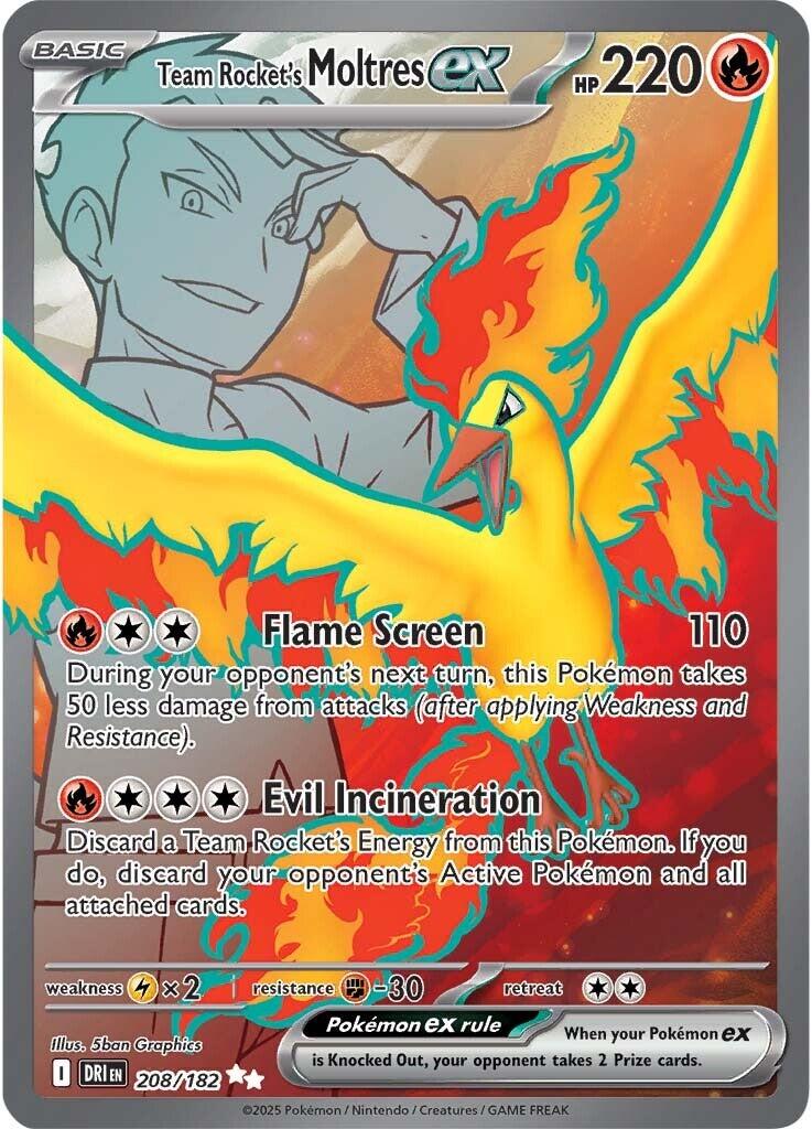 Team Rocket's Moltres ex (208/182) [Scarlet & Violet: Destined Rivals] | Gam3 Escape