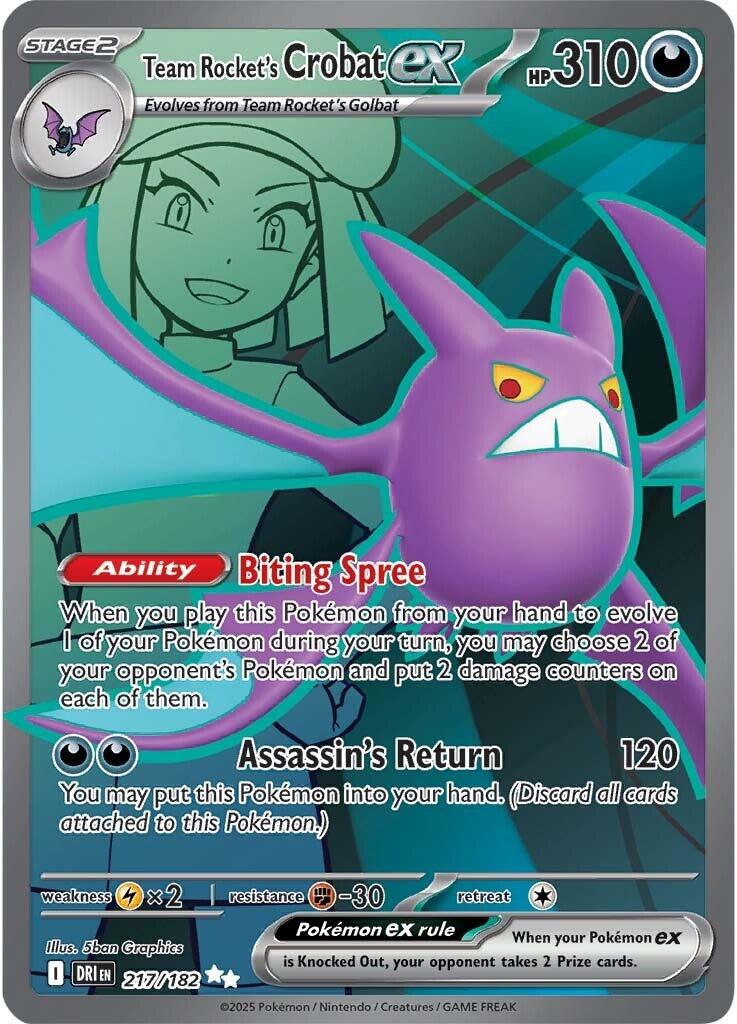 Team Rocket's Crobat ex (217/182) [Scarlet & Violet: Destined Rivals] | Gam3 Escape