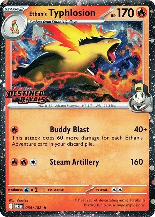 Ethan's Typhlosion (034/182) (Destined Rivals Stamp) [Scarlet & Violet: Destined Rivals] | Gam3 Escape
