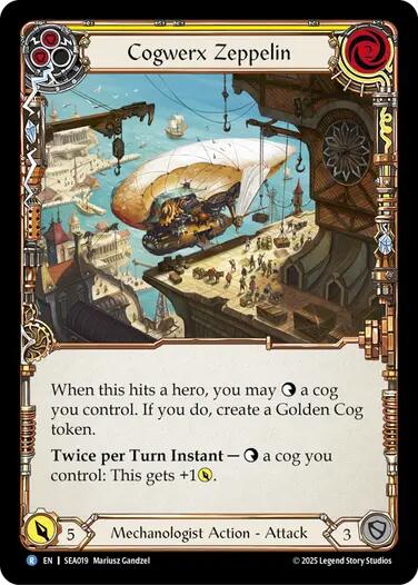 Cogwerx Zeppelin (Yellow) [SEA019] (High Seas)  Rainbow Foil | Gam3 Escape