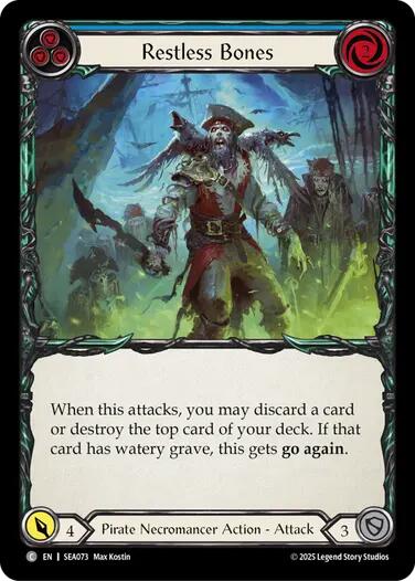 Restless Bones (Blue) [SEA073] (High Seas)  Rainbow Foil | Gam3 Escape