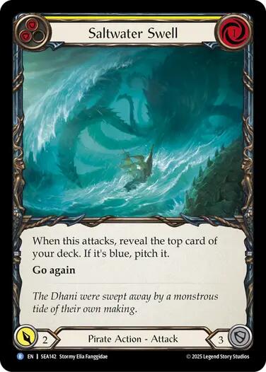 Saltwater Swell (Yellow) [SEA142] (High Seas)  Rainbow Foil | Gam3 Escape