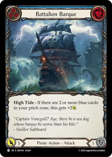Battalion Barque (Blue) [SEA154] (High Seas)  Rainbow Foil | Gam3 Escape