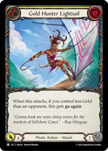 Gold Hunter Lightsail [SEA162] (High Seas)  Rainbow Foil | Gam3 Escape