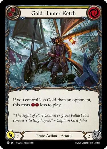Gold Hunter Ketch [SEA165] (High Seas)  Rainbow Foil | Gam3 Escape