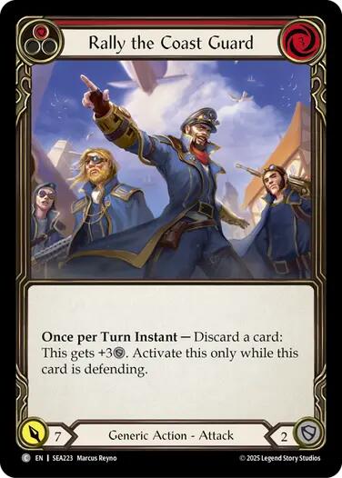 Rally the Coast Guard (Red) [SEA223] (High Seas)  Rainbow Foil | Gam3 Escape