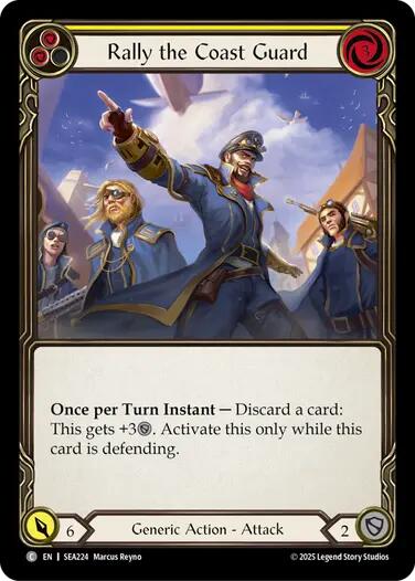 Rally the Coast Guard (Yellow) [SEA224] (High Seas)  Rainbow Foil | Gam3 Escape