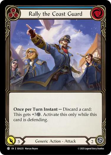 Rally the Coast Guard (Blue) [SEA225] (High Seas)  Rainbow Foil | Gam3 Escape
