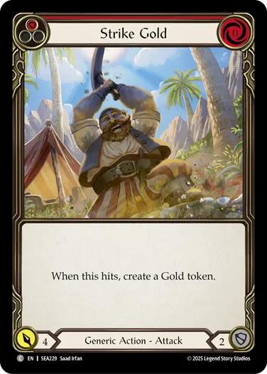 Strike Gold (Red) [SEA229] (High Seas)  Rainbow Foil | Gam3 Escape