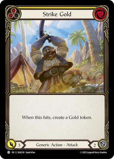 Strike Gold (Yellow) [SEA230] (High Seas)  Rainbow Foil | Gam3 Escape