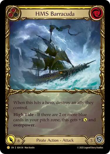 HMS Barracuda (Treasure) [SEA134] (High Seas)  Cold Foil | Gam3 Escape