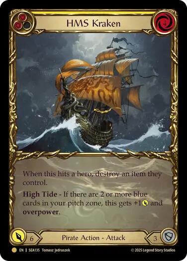 HMS Kraken (Treasure) [SEA135] (High Seas)  Cold Foil | Gam3 Escape