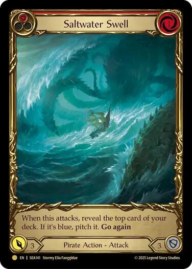 Saltwater Swell (Red) (Treasure) [SEA141] (High Seas)  Cold Foil | Gam3 Escape