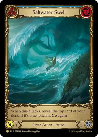 Saltwater Swell (Blue) (Treasure) [SEA143] (High Seas)  Cold Foil | Gam3 Escape