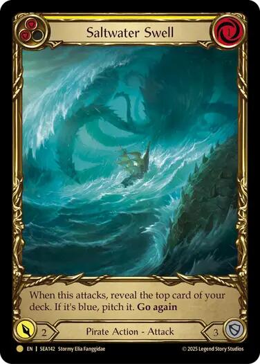 Saltwater Swell (Yellow) (Treasure) [SEA142] (High Seas)  Cold Foil | Gam3 Escape