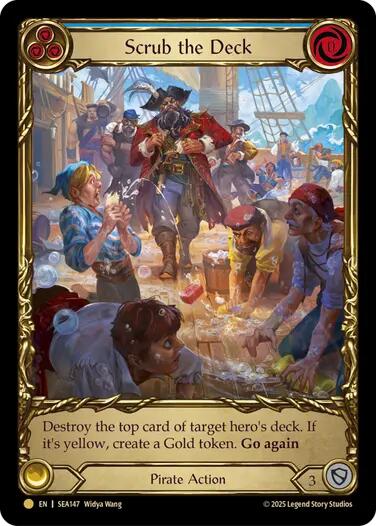 Scrub the Deck (Treasure) [SEA147] (High Seas)  Cold Foil | Gam3 Escape