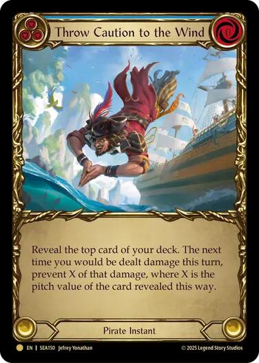 Throw Caution to the Wind (Treasure) [SEA150] (High Seas)  Cold Foil | Gam3 Escape