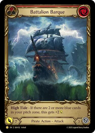 Battalion Barque (Red) (Treasure) [SEA152] (High Seas)  Cold Foil | Gam3 Escape