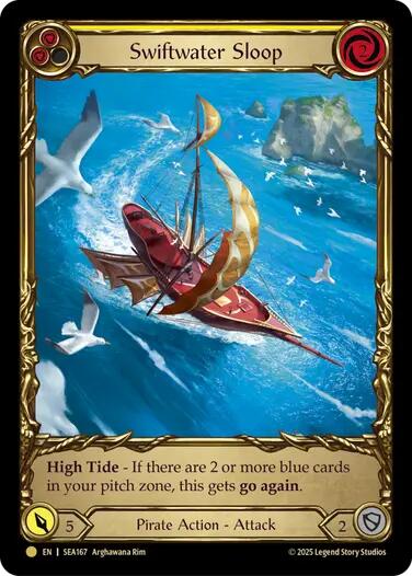 Swiftwater Sloop (Yellow) (Treasure) [SEA167] (High Seas)  Cold Foil | Gam3 Escape