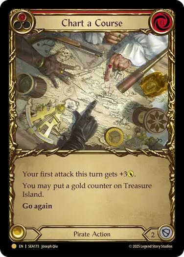 Chart a Course (Red) (Treasure) [SEA173] (High Seas)  Cold Foil | Gam3 Escape