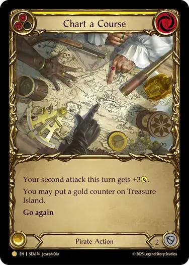 Chart a Course (Yellow) (Treasure) [SEA174] (High Seas)  Cold Foil | Gam3 Escape