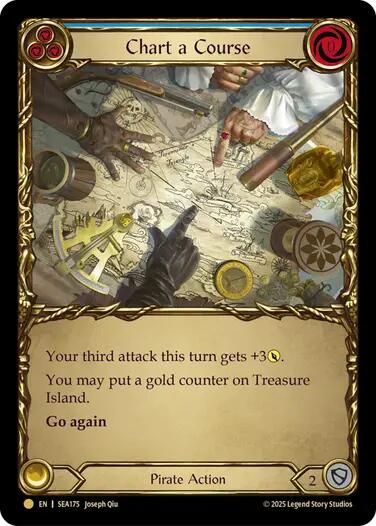Chart a Course (Blue) (Treasure) [SEA175] (High Seas)  Cold Foil | Gam3 Escape