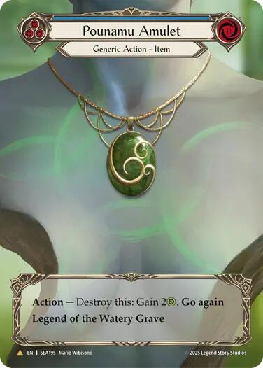 Pounamu Amulet (Treasure) [SEA195] (High Seas)  Cold Foil | Gam3 Escape