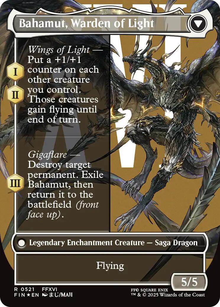 Dion, Bahamut's Dominant // Bahamut, Warden of Light (Borderless) (Surge Foil) [FINAL FANTASY] | Gam3 Escape