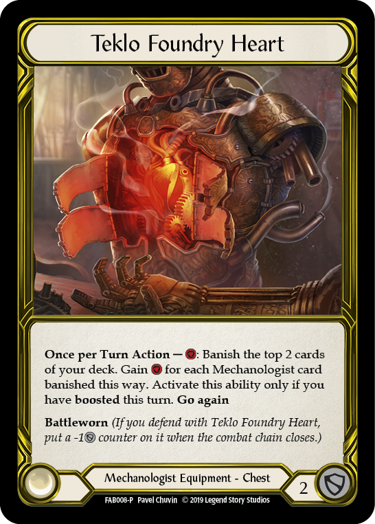 Teklo Foundry Heart [FAB008-P] (Promo)  1st Edition Cold Foil - Golden | Gam3 Escape