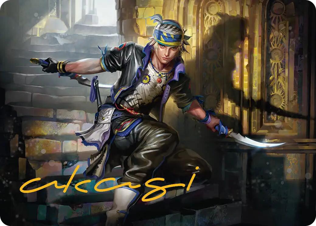 Locke Cole Art Card (Gold-Stamped Signature) [FINAL FANTASY Art Series] | Gam3 Escape