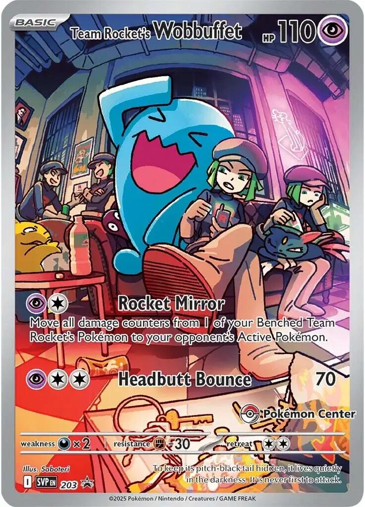Team Rocket's Wobbuffet (203) (Pokemon Center Exclusive) [Scarlet & Violet: Black Star Promos] | Gam3 Escape