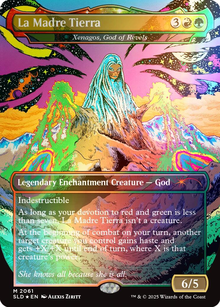 La Madre Tierra - Xenagos, God of Revels (Rainbow Foil) [Secret Lair Drop Series] | Gam3 Escape