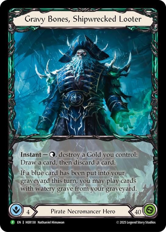 Gravy Bones, Shipwrecked Looter [HER138] (Promo)  Rainbow Foil | Gam3 Escape