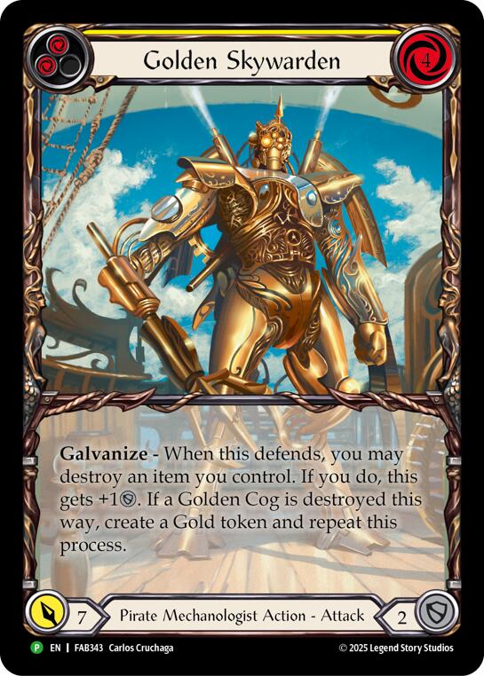 Golden Skywarden [FAB343] (Promo)  Rainbow Foil | Gam3 Escape
