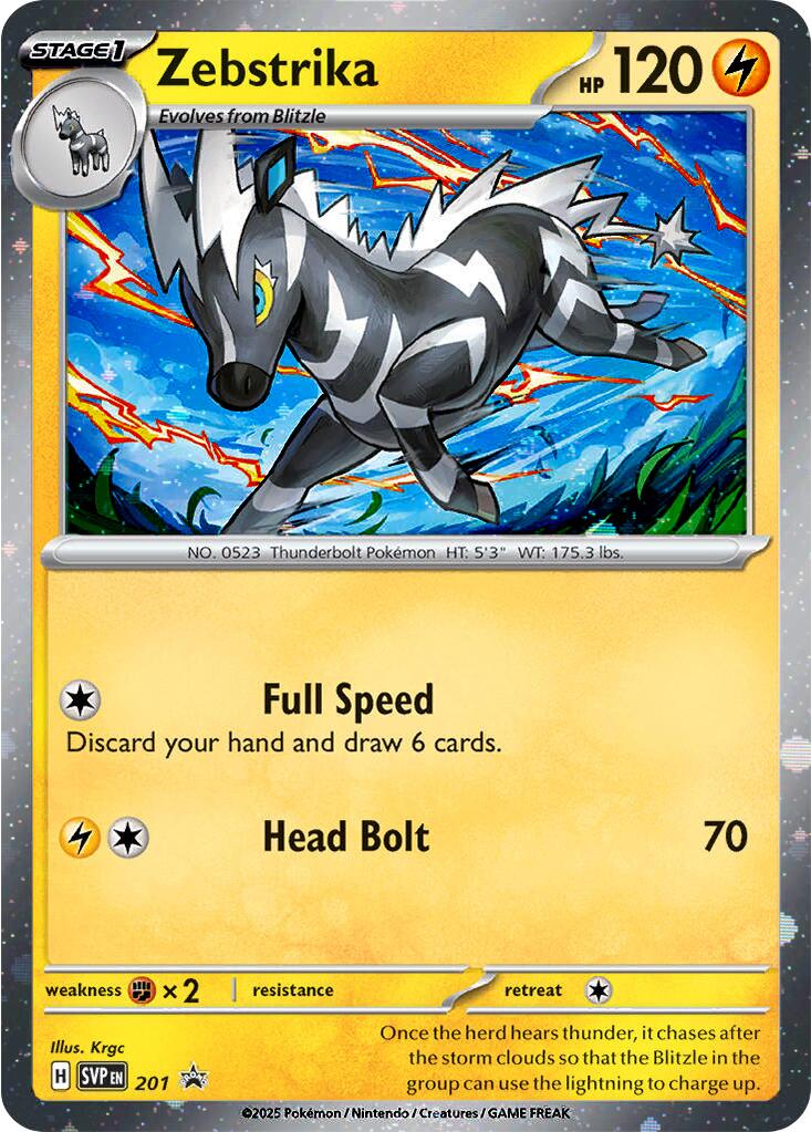 Zebstrika (201) (Cosmos Holo) [Scarlet & Violet: Black Star Promos] | Gam3 Escape