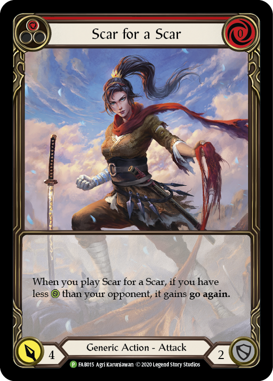 Scar for a Scar [FAB015] (Promo)  1st Edition Rainbow Foil | Gam3 Escape