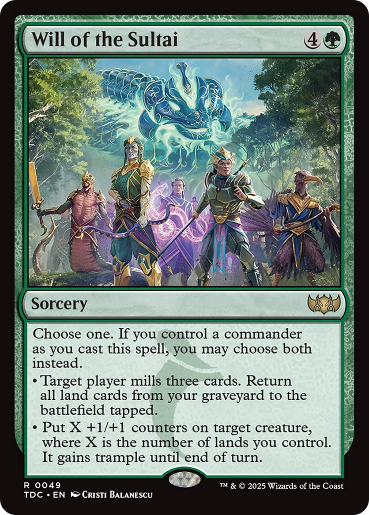 Will of the Sultai [Tarkir: Dragonstorm Commander] | Gam3 Escape
