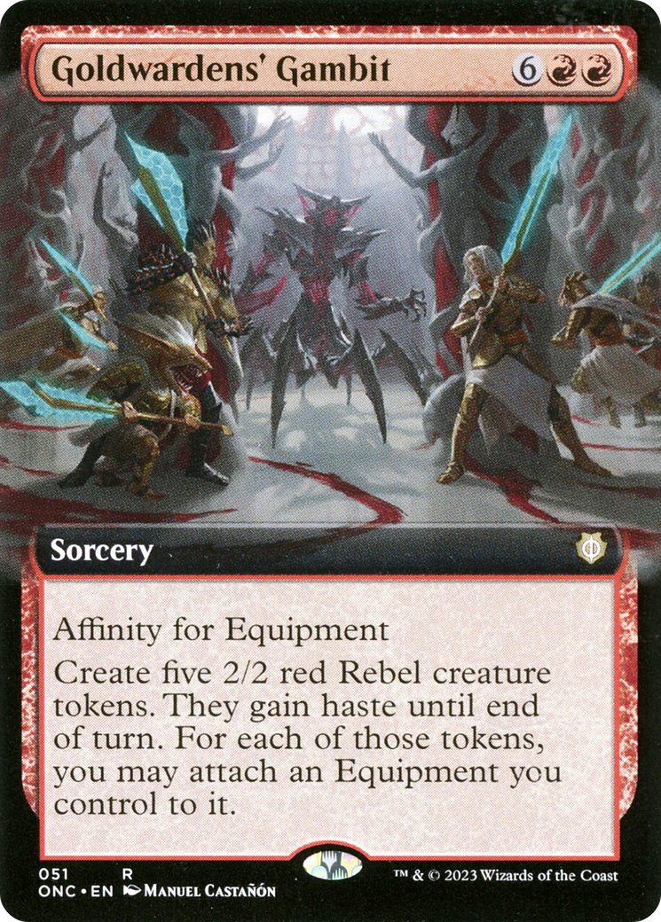 Goldwardens' Gambit (Extended Art) [Phyrexia: All Will Be One Commander] | Gam3 Escape