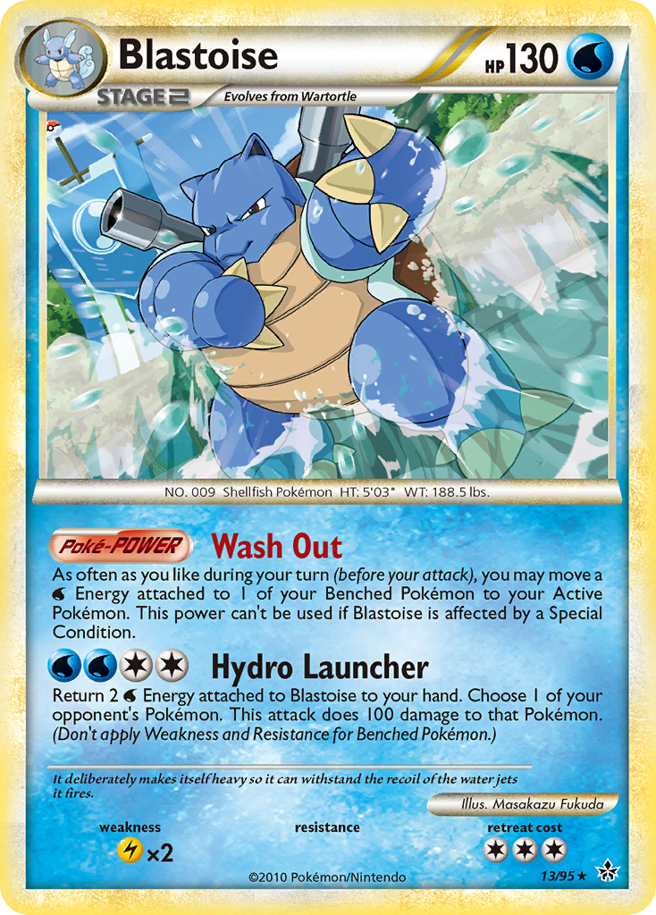 Blastoise (13/95) [HeartGold & SoulSilver: Unleashed] | Gam3 Escape