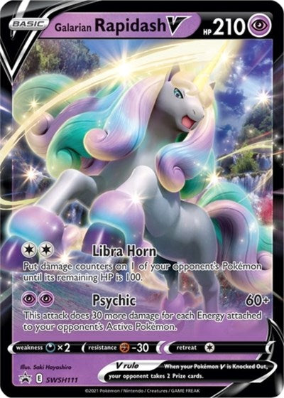 Galarian Rapidash V (SWSH111) (Jumbo Card) [Sword & Shield: Black Star Promos] | Gam3 Escape