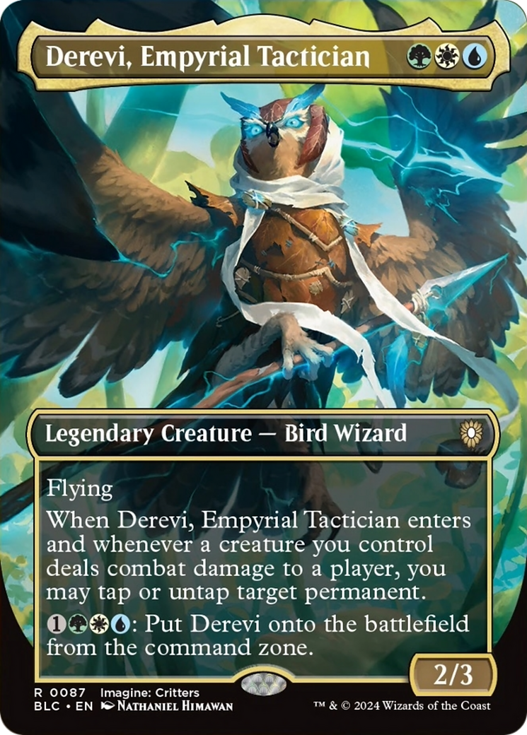 Derevi, Empyrial Tactician (Borderless) [Bloomburrow Commander] | Gam3 Escape