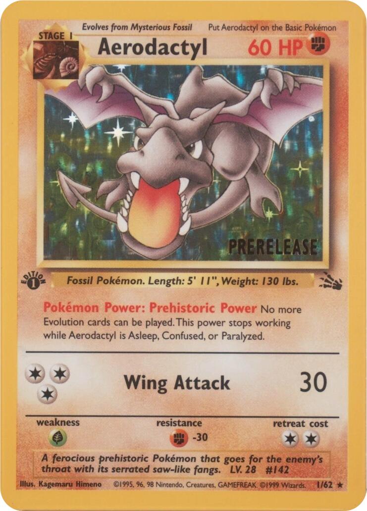 Aerodactyl (01/62) (Prerelease) [Miscellaneous Cards] | Gam3 Escape