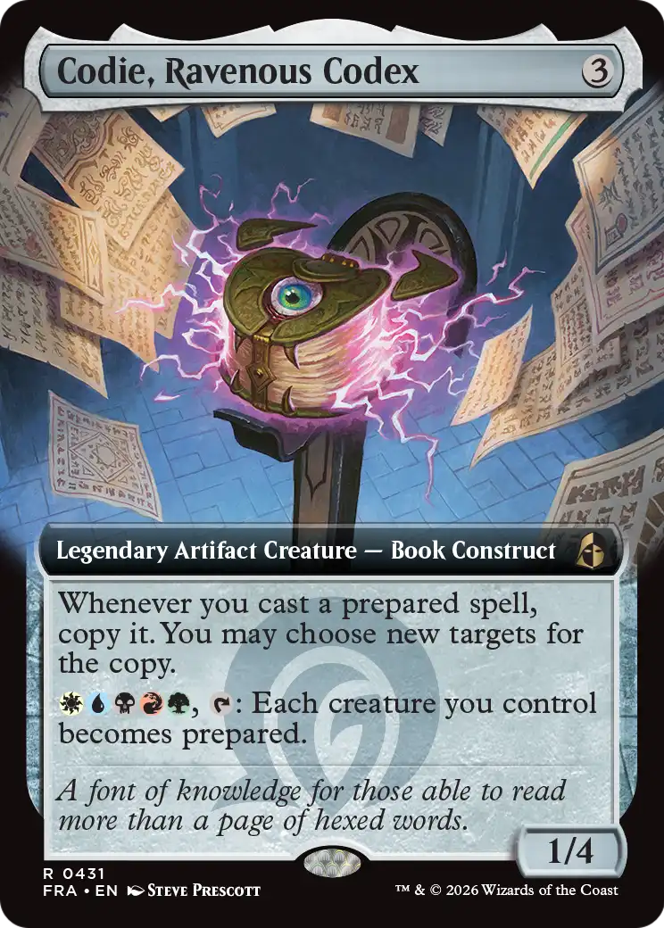 Codie, Ravenous Codex (Extended Art) [Reality Fracture] | Gam3 Escape
