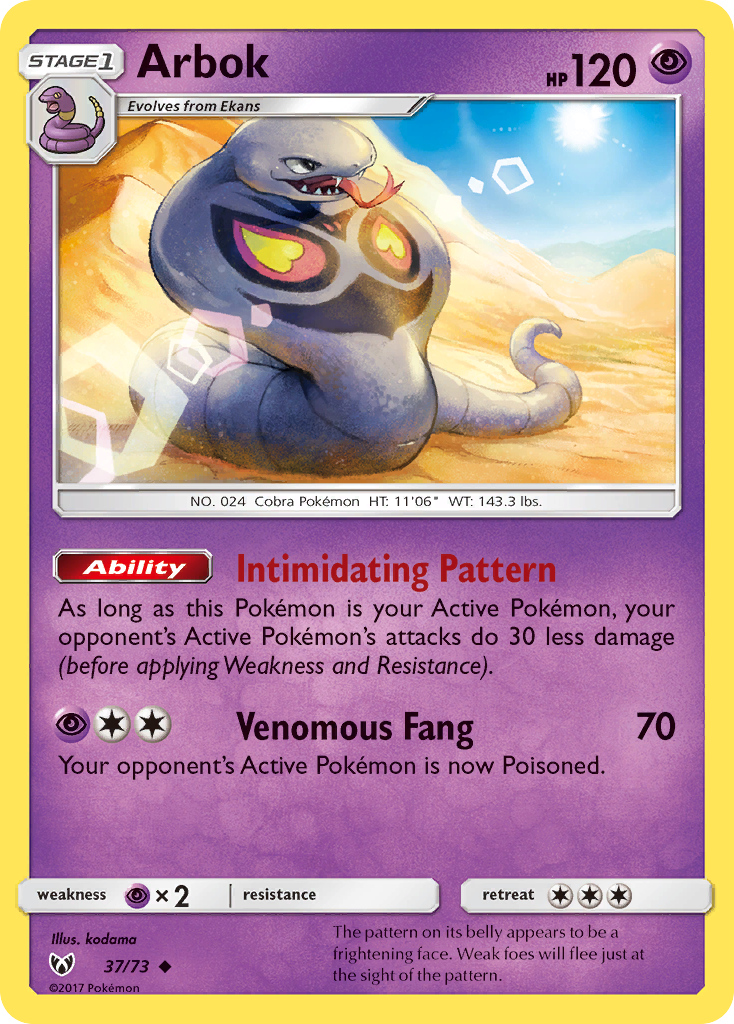 Arbok (37/73) [Sun & Moon: Shining Legends] | Gam3 Escape