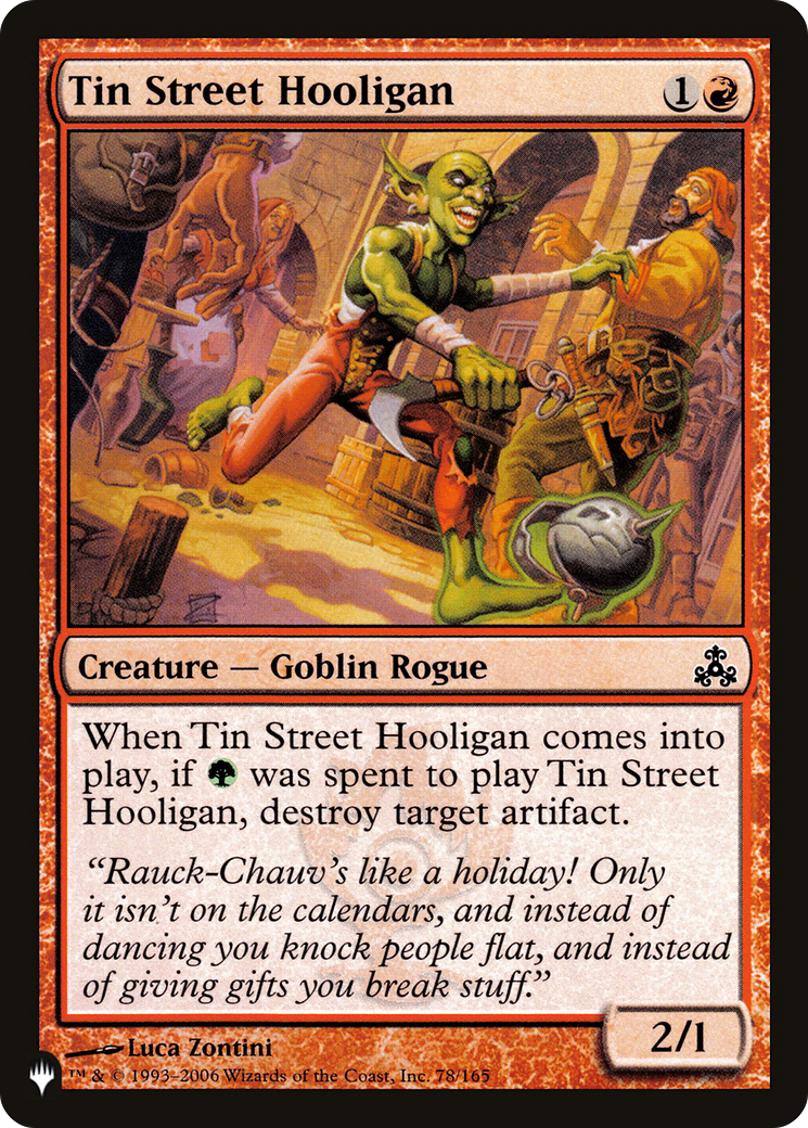 Tin Street Hooligan [The List Reprints] | Gam3 Escape