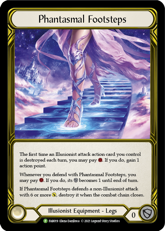 Phantasmal Footsteps (Golden) [FAB019] (Promo)  Cold Foil | Gam3 Escape