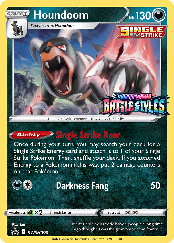 Houndoom (SWSH090) (Prerelease Promo) [Sword & Shield: Black Star Promos] | Gam3 Escape