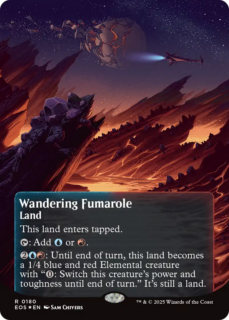 Wandering Fumarole (0180) (Borderless) (Galaxy Foil) [Edge of Eternities: Stellar Sights] | Gam3 Escape
