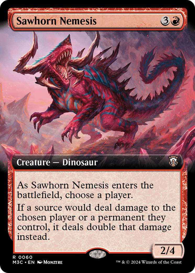 Sawhorn Nemesis (Extended Art) [Modern Horizons 3 Commander] | Gam3 Escape