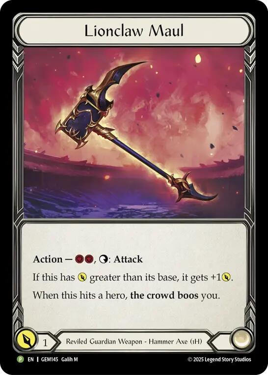 Lionclaw Maul [GEM145-CF] (GEM Pack 5)  Cold Foil | Gam3 Escape